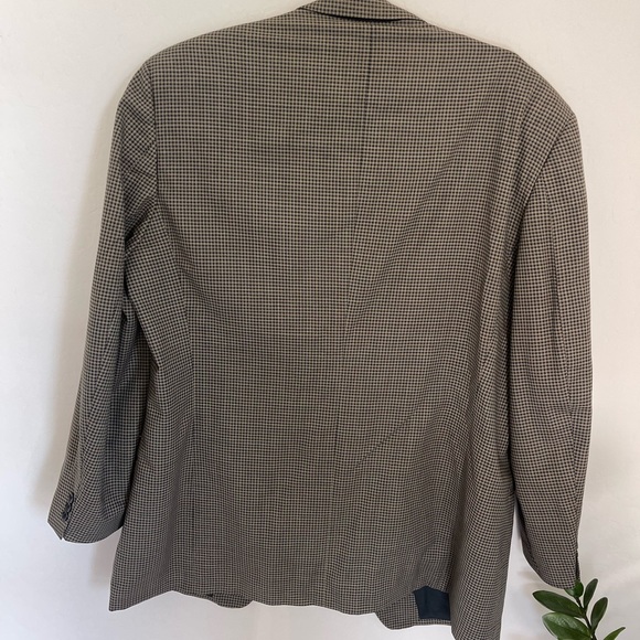 ERMENEGILDO ZEGNA Vintage Gingham Suit Jacket Sports Blazer Size 46R US - Picture 7 of 12
